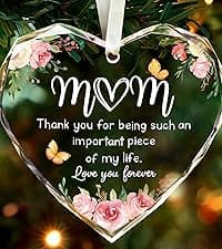 Engagement Gifts for Couples,- Engagement Gifts for Her,Women, Friends, Bride to Be Gifts, Glass Engagement Gift, First Christmas Engagement Ornaments 2025