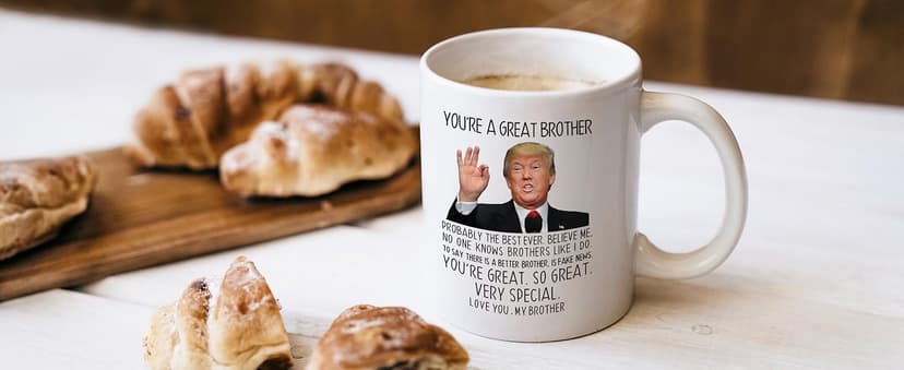 Aurahouse You're A Great Brother Mug, Birthday Gag Gifts for Brother, Christmas, Father's Day Gifts for Brothers Adult, Funny Big Bro Present Ceramic Coffee Cup (White, 11oz)