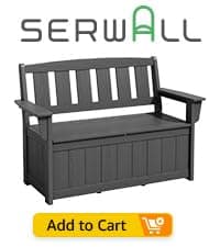 SERWALL Outdoor Rocking Chair Set of 2, HDPE Rocking Chairs for Adult, All Weather Porch Rockers for Lawn Garden, Grey
