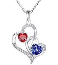 Iefil Christmas Gifts for Women Wife Mom - Sunflower Birthstone Necklace for Women, Anniversary Birthday Gifts 925 Sterling Silver Heart Pendant You Are My Sunshine Jewelry for Girlfriend Mom Daughter