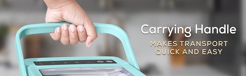 Igloo Automatic Self-Cleaning Portable Electric Countertop Ice Maker Machine with Handle, 26 Pounds in 24 Hours, 9 Ice Cubes Ready in 7 Minutes, with Ice Scoop and Basket