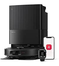 roborock QV 35S Robot Vacuum and Mop, All-in-one Vacuum Cleaner, 10,000Pa Powerful Suction, Self Emptying & Refilling, Self Mop Washing & Air Drying, Anti-Tangle Brushes for Home, Pet Hairs, Black