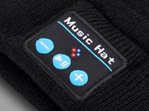 Bluetooth Beanie with Light, USB-C Charging 5 LED Flashlight Hat, Built-in Stereo Speakers Mic, Christmas Stocking Stuffers White Elephant Gifts for Men Dad Teens Boys for Camping Fishing B0DJ17Q4X3