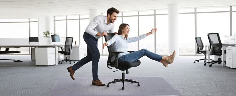 Office Chair Mat for Carpets, Clear Computer Desk Chair Mat for Low Carpeted Floors, Thick and Sturdy Carpet Protector, Easy Glide and Flat Without Curling (30" x 48" Rectangle)