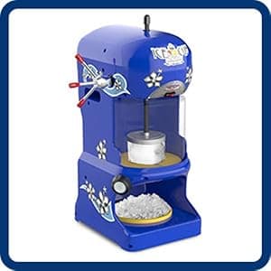 Great Northern Popcorn Company Premium Quality Ice Cub Shaved Ice Machine Commercial Ice Shaver, Blue, 1/3 hp, 6057 Ice Cub Shaver