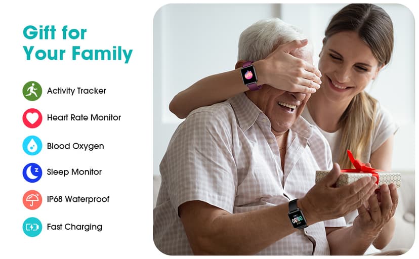 Pedometer Watch Senior Friendly No App/Phone Required, Waterproof Fitness Tracker Watch with Step Counter Calories/Sleep Tracker for Walking Running for Men Women