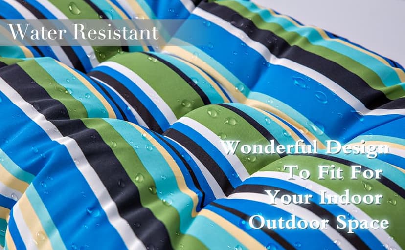 Enipate Weather Resistant Adirondack Chair Cushions High Back Indoor Outdoor Patio Tufted Thicken Lounge Cushion Seat Pads