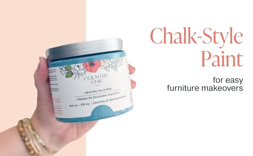 Country Chic All-in-One Chalk Paint for Furniture, Cabinets, Home Decor, Eco-Friendly, Matte Finish, Built-In Primer & Top Coat for Wood, Metal - Jitterbug (Dark Teal) - Quart 32 oz (950 ml)