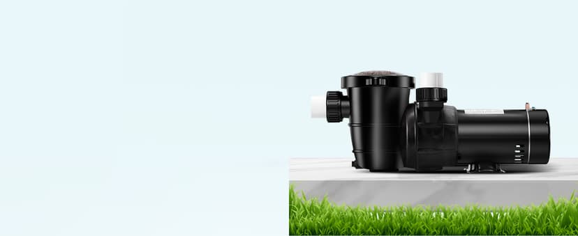 VIVOHOME 2.0 HP Above Ground Swimming Pool Pump Dual Speed 1.5" & 1.25'' Inlet/Outlet 115V Energy Saving w/Strainer Basket
