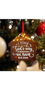 WaaHome Our Friendship is Endless Christmas Ornaments Friend Gifts for Women, Best Friend Ornaments for Christmas Tree Decorations Friendship Gifts for Friends Female Women