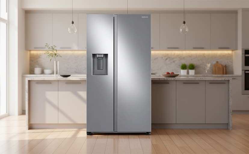Samsung 27.4 cu. ft. Large Capacity Side-By-Side Refrigerator, Stainless Steel, RS27T5200SR/AA