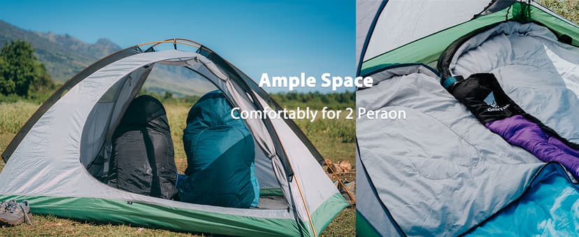 GEERTOP Ultralight 2 Person Backpacking Tent 4 Season Waterproof Camping Tent Double Layer Cold Weather Easy Set Up Tents for Family Camp, Hiking, Hunting Outdoor Mountaineering Travel