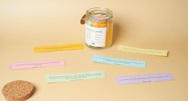 BLIEVE- Bible Verse Jar, Read Me When Bible Verses Jar For Daily Encouragement, Inspirational Prayer & Reflection, Christian Gifts For Women and Men, Religious Graduation Gifts For Her, Gift For Mom