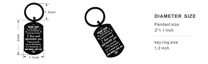 Resdink Dad Gifts from Daughter Son- Remember I Love You Dad Birthday Christmas Fathers Day Keychain