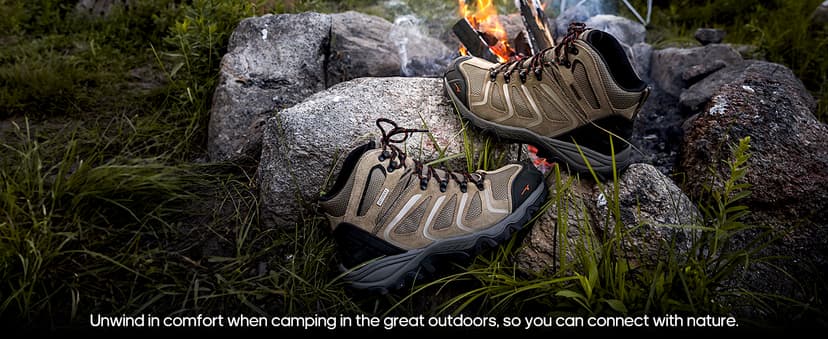 NORTIV 8 Men's Ankle High Waterproof Hiking Boots Outdoor Lightweight Shoes Trekking Trails Armadillo