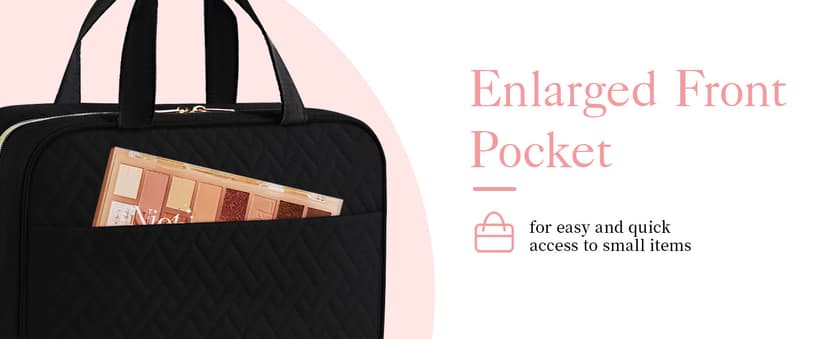 Big Compartment, Waterproof Travel Accessories, Makeup Organizer Cosmetic Bag for Cruise, Gift, Road Trip, Vacation, Medium HOTOR Hanging Travel Toiletry Bag Women Men Essentials Black B0CMLFBTHK
