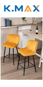 Kmax Orange Accent Chair Velvet Wingback Chair with Pillow Nail-Head Channel Tufted Oversized Club Chair for Living Room Bedroom Guest Room