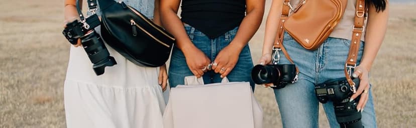 Ruby Camera Backpack – Sleek, Durable Vegan Leather Bag with Gear Dividers, Laptop Compartment, and Side Access for Cameras & Gear, Brown