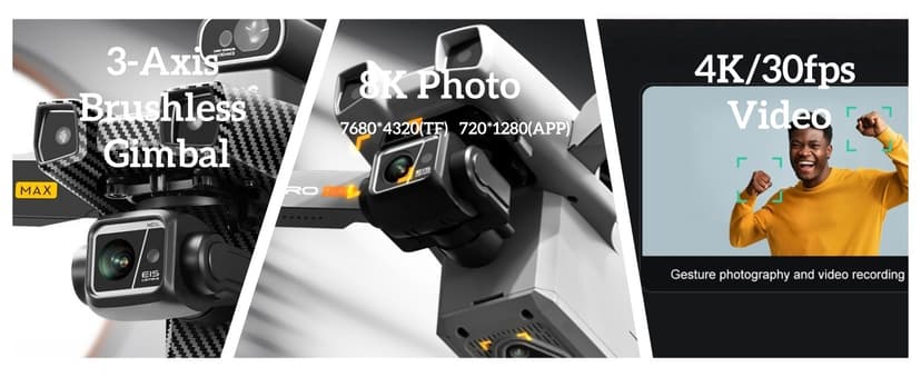 AE86ProMax+Drones with Camera for Adults 4K Video,Touch Screen Tablet Remote and 3-Axis Mechanical Gimbal, 5G Digital Transmission, 360° Laser Obstacle Avoidance, GPS Auto Return,Three 8000mAh 45 Mins Long Endurance, 500g Payload, Smart Follow Waypoint Flight Foldable Quadcopter, Up to 5 Miles Range (Carbon Fiber, 3 Batteries)