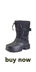 SILENTCARE Men's Warm Snow Boots, Fur Lined Waterproof Winter Shoes, Anti-Slip Lightweight Ankle Boot