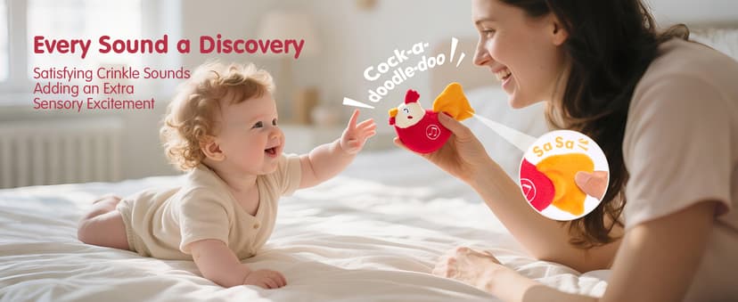 6PCS Farm Toys Montessori Toys for 6 Month Old Baby Gifts Toddlers Christmas Stocking Stuffers 1 Year Old Boy Girl Gifts hahaland Baby Toys 6-12 Months, Surprise Barn Farm Animals with Sounds Word B0F2HRNW75