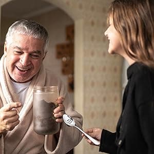 Grandpa Gifts,2-Pocket Grandpa’s Spot Throw Pillow Covers 18x18 Inch + Engraved Spoon, Fathers Day Birthday Christmas Thanksgiving Day Gifts for Papa, Granddad