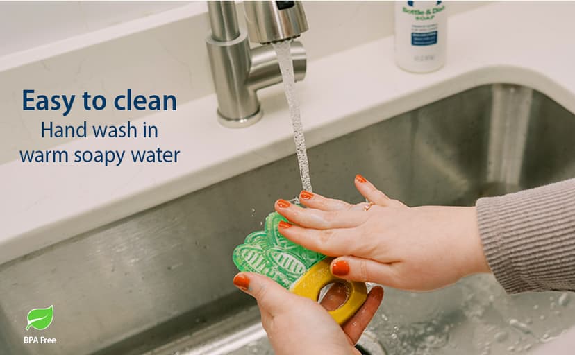 Dr. Brown's AquaCool Water-Filled Teether, Cooling Baby Teether Toy for Sore Gums, Green Cactus, BPA Free, 3m+, 2-Pack