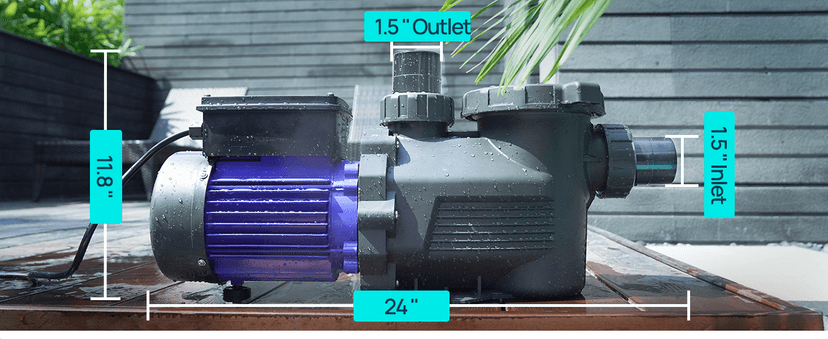 Aquastrong In/Above Ground Pool Pump High Flow Self Primming Swimming Pool Pump,Deep Blue
