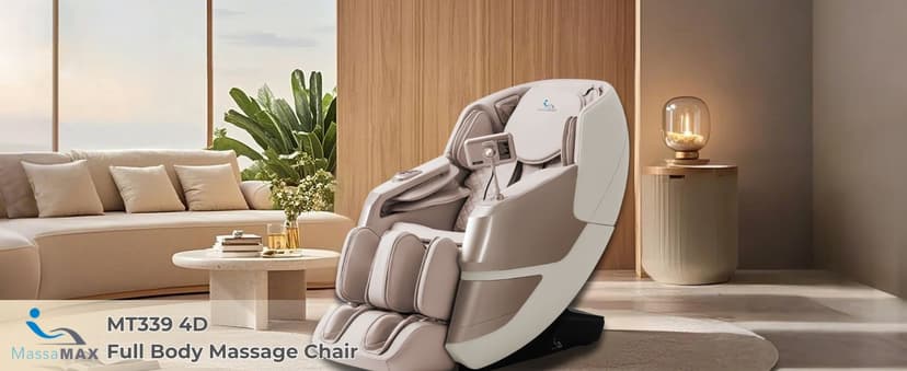 MassaMAX 2026 4D Massage Chair, Full Body Recliner with OTA Cloud Tech, Deep Yoga Stretch, 27 Auto Modes, 55" SL Track, APP & AI Voice Control, Auto Footrest, Zero Gravity, and Heating for Relaxation