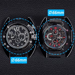 High End Watch Winder for Automatic Watches with Super Quiet Motor, Blue LED Light & Rotation Mode Setting, Watch Winder for Rolex with Flexible Pillow, Dual Power