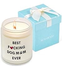 Kosmickiss Dog Mom Gifts for Women, Funny Dog Lovers Gifts for Women, Birthday Christmas Mothers Day Gift, Handmade Soy Wax Candle