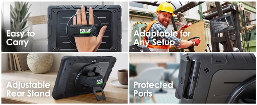 Fusion5 Built in USA 10.1” Windows 11 Professional Rugged Tablet PC - 12GB RAM, 512GB SSD, Intel 13th Gen, Full HD Windows Tablet Computer, HDMI, USB C - 2 Year Full Warranty with Accidental Damage