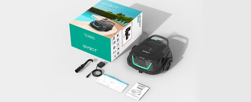 (2025 Upgraded) WYBOT A1 Pool Vacuum for Above Ground Pool, Automatic Cordless Robotic Pool Cleaner with 120 Mins, Double Filters, LED Indicator, 2.5H Charging, Ideal for Plat Pools