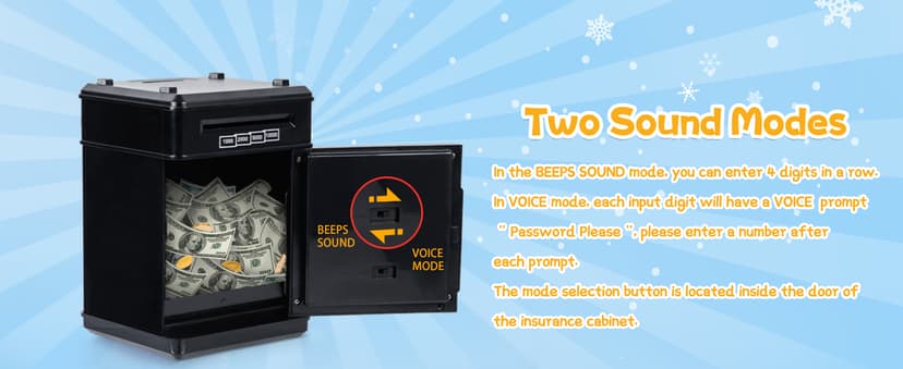 Refasy Piggy Bank Cash Coin Can ATM Bank Electronic Coin Money Bank for Kids Age 3-12, Money Savings Box Mini ATM Coin Bank Toys Gifts for 3 4 5 6 7 8 9 10 11 12 Year Old Boys Girls