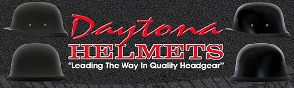 Daytona Helmets German Style Novelty Motorcycle Helmet - Timeless Classic Design, Comfortable Padded Liner, Adjustable Leather Chin Strap- Perfect Biker Accessory for Men & Women