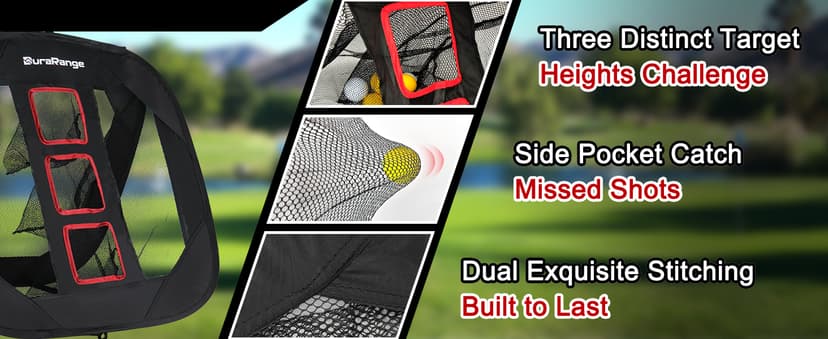 Pop-Up Golf Chipping Net - Ultimate Target Training Chip Aids for Precision & Distance, Outdoor | Indoor Practice, Golfer Gift