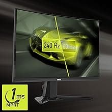 msi MAG 245C X24 24-inch 1920 x 1080 (FHD) Gaming Monitor, 240Hz, FreeSync Premium, HDR Ready, HDMI, VGA Port, VESA Mountable, Tilt, 4-Side Slim Bezel, 1ms, Black