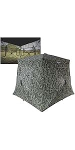 Ameristep Brickhouse Hunting Blind | 3-Person Ground Blind in Mossy Oak Break-Up Country, One Size