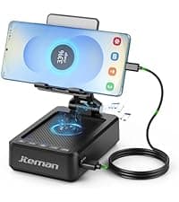 Cell Phone Stand with Wireless Bluetooth Speaker and Anti-Slip Base HD Surround Sound Perfect for Home and Outdoors with Bluetooth Speaker for Desk Compatible with iPhone/ipad/Samsung Galaxy