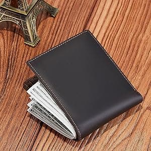 Personalized Engraved Leather Wallet for Dad Son Husband Boyfriend - Perfect for Christmas Anniversary Birthday Fathers Day Valentines Graduation Wedding - Custom Love Message Bifold Wallets for Men