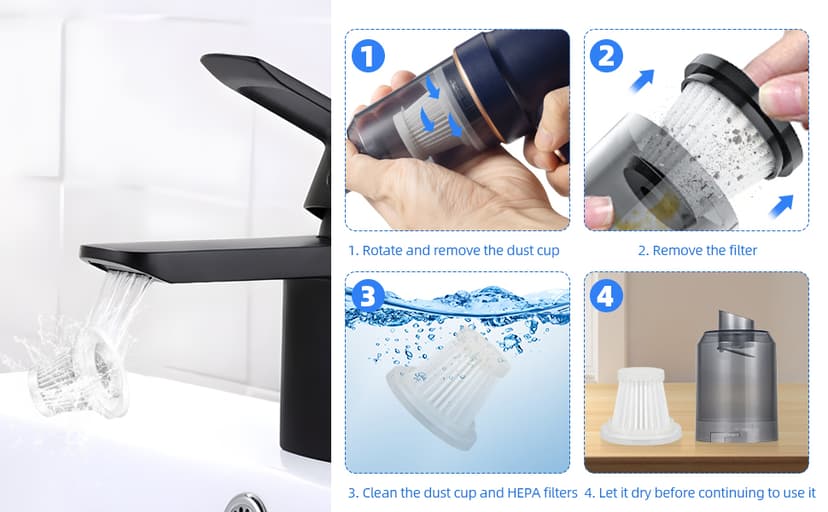 Bug Vacuum with Long Nozzle: 5 in 1 Handheld Cordless Car Vacuum Cleaner for Adults Car Home Office Garden, Rechargeable Strong Suction Insect Catcher for Spider Moth,Stink Bug (Blue)