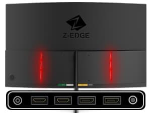 Z-Edge 27 inch Curved Gaming Monitor, FHD 1080P 240Hz 280Hz Curved 1500R Computer Monitor, Fast MPRT 1ms, FreeSync, Low Blue Light, 350nits, 16.7M Colors, 4000:1 Contrast, UG27P 2X DP and 2X HDMI