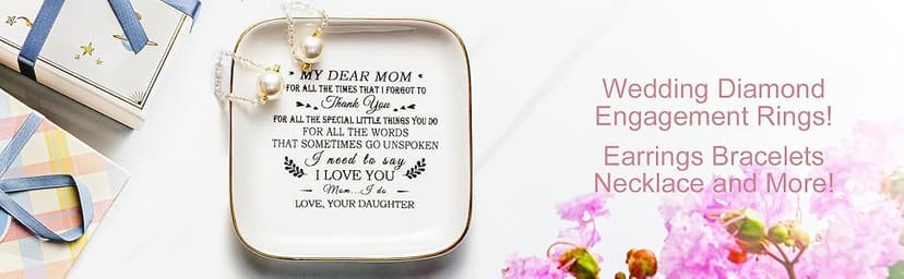 Birthday Gifts for Mom from Daughter Jewelry Dish - Thank You! for all the words that sometimes go unSpoken, I need to say I Love You!" Gifts for Mom Christmas Mothers Day Valentines Thanksgiving