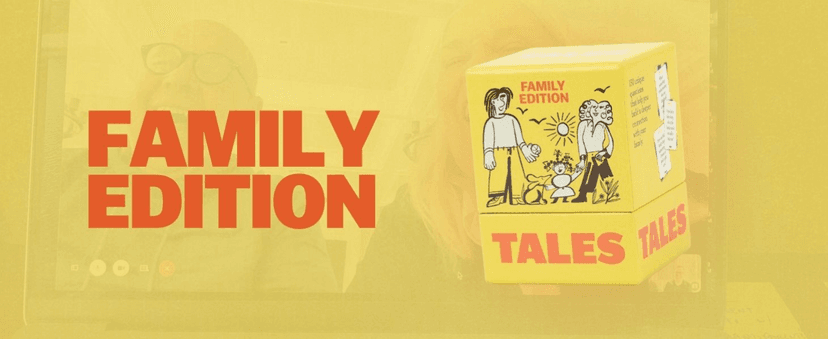 TALES 150 Conversation Cards, Family Edition, Perfect for Family Games for Adults, Teens, and Kids, Family Dinners, Game Nights, Gifts, Holidays, and Gatherings, Prompts for Meaningful Connections
