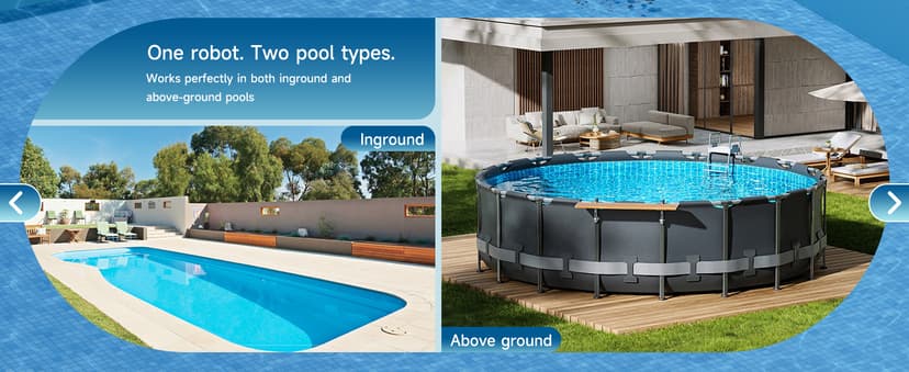 WYBOT C1 Cordless Robotic Pool Cleaner, 4-in-1 Pool Vacuum for Inground Pools & Above Ground Pool Up to 150 Mins Runtime, Power Suction with Smart Navigation & APP Control (Lake Green)
