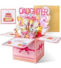 Happy Birthday Gifts Cards for Women, Daughter, Mom, Sister, Friend, Butterflies Greeting Card with Blank Notecard & Envelope Birthday Cards for Women, Butterfly Pop Up Card Box B0FHW31JY5
