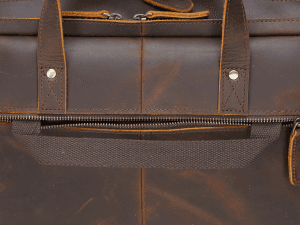 Masa Kawa Leather Briefcase for Men 17/15.6" Laptop Crossbody Shoulder Messenger Bag Business Travel Work Attache Case