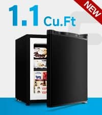 Feelfunn Mini Fridge with Freezer - 3.2 Cu.Ft Single Door Mini Refrigerator with Adjustable Thermostat, Low Noise, Energy Saving, Small Fridge for Bedroom, Apartment, Dorm, Classroom, Office - Silver