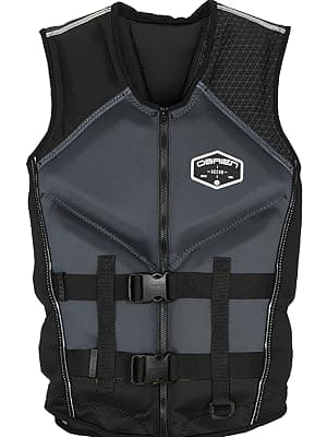 O'Brien Men's Recon US Coast Guard Approved Level 70 Buoyancy for Waterskiing, Wakeboarding, Surfing and Boating, Red, Large