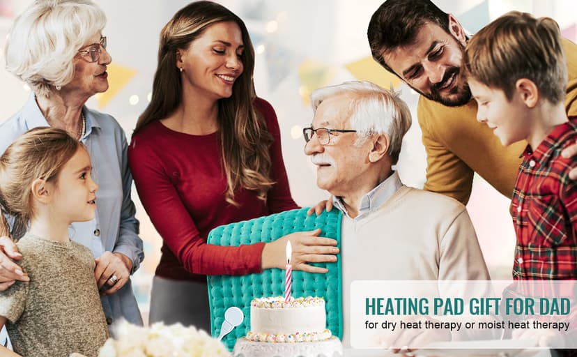 Electric Heating Pads for Back Neck Shoulder Pain Relief, Gifts for Women, Men, Mom, Dad, Christmas, Mothers Day, Fathers Day with Auto Shut Off & 6 Heat Settings, Moist Dry Heat Options